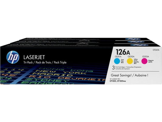 HP Toner Nr. 126A (CF341A) Cyan/Magenta/Yellow