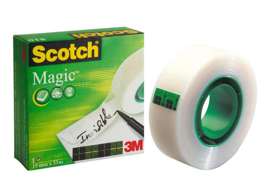 Scotch Ruban adhésif Magic 19 mm x 33 m, Transparent