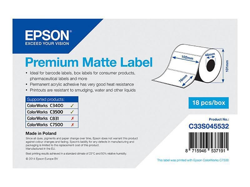 Epson Rouleau à étiquettes Premium 102 x 76 mm