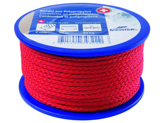 Meister Cordon Ø 2 mm, 50 m, 60 kg, rouge