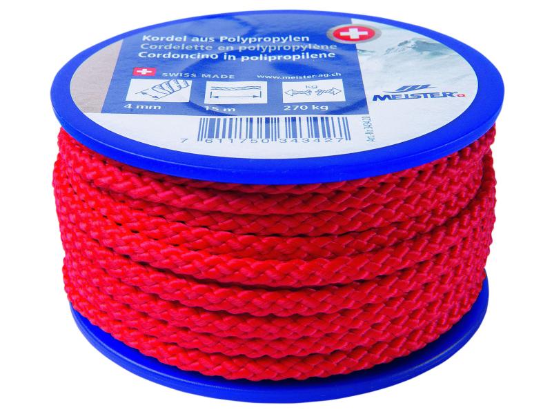 Meister Cordon Ø 4 mm, 15 m, 270 kg, rouge