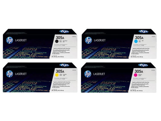 HP Kits arc-en-ciel Nr. 305A (CE410A-CE413A) BL/C/M/Y
