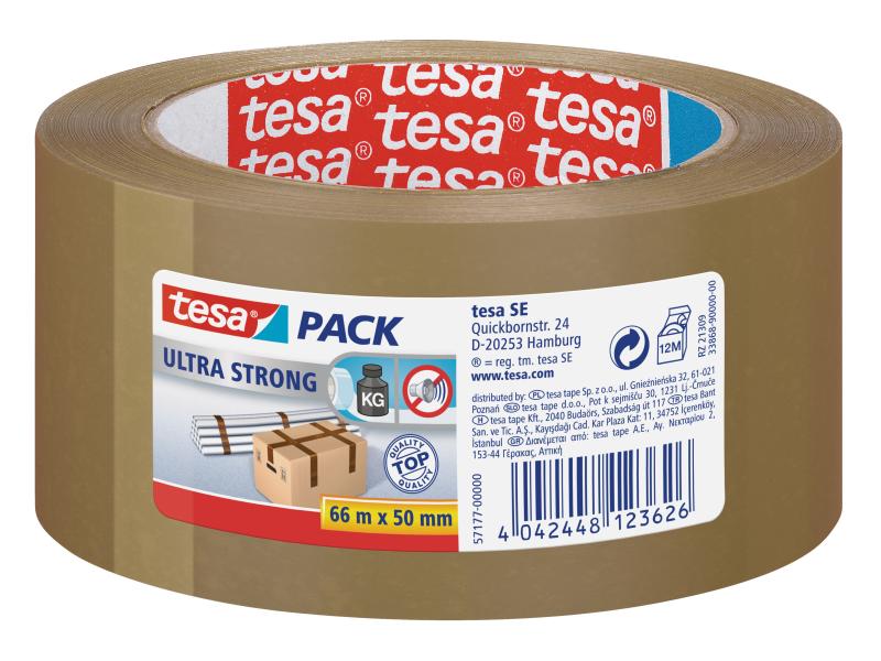 tesa Ruban adhésif ultrastrong 50 mm x 66 m, 1 rouleau Brun