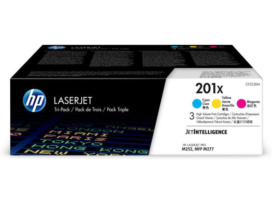 HP Toner Nr. 201X (CF253XM) Cyan/Magenta/Yellow