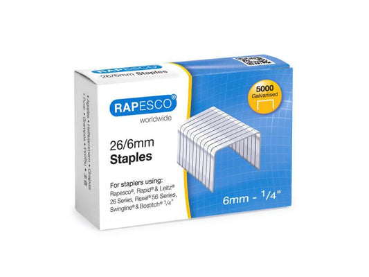 Rapesco Agrafe 26/6 5000 pièces